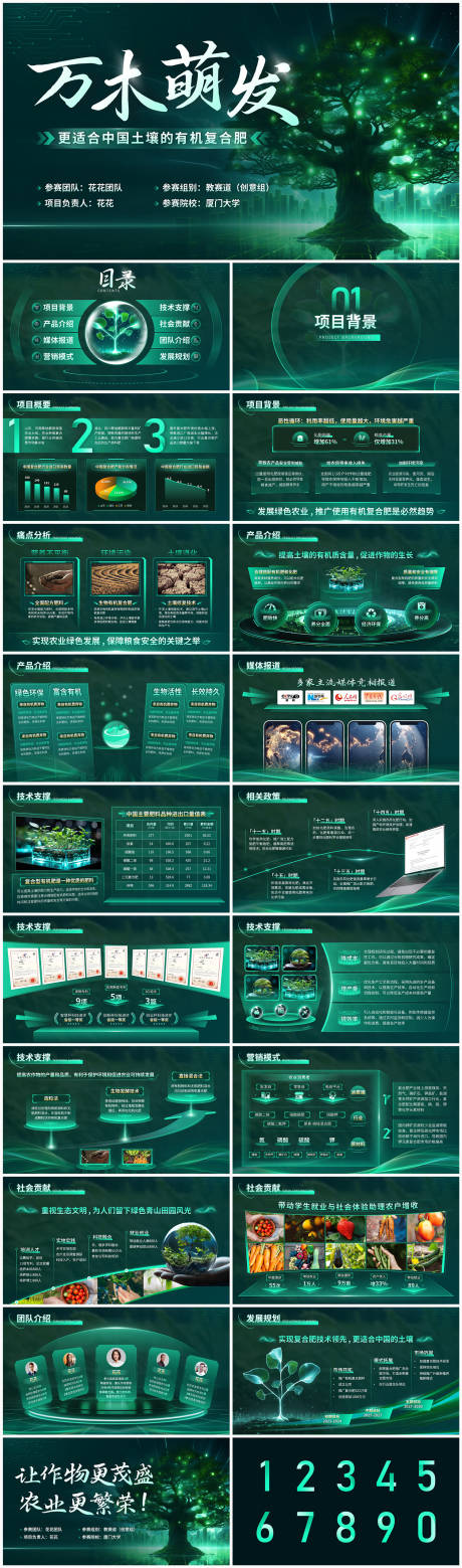 源文件下载【享设计】搜索编号：36940033916376284【青绿色创赛科技PPT模板】