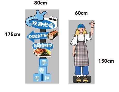 源文件下载【享设计】搜索编号：98700033932226011【美食人形立牌设计】