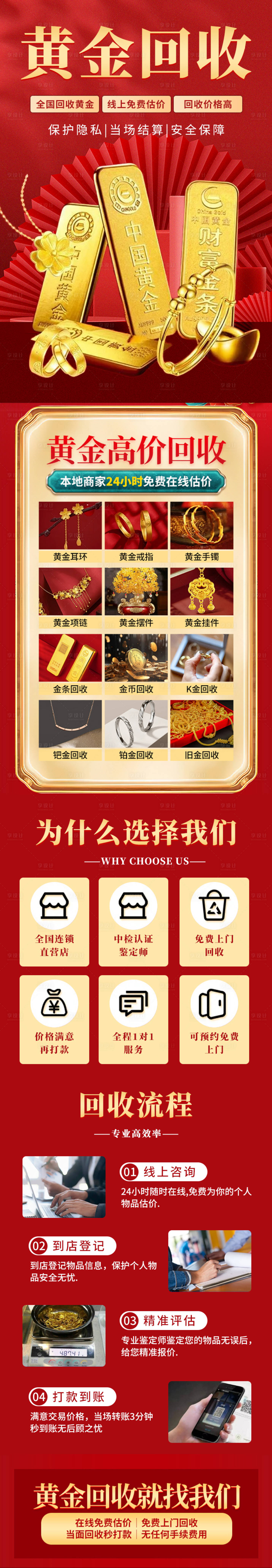 源文件下载【享设计】搜索编号：16970034024159069【黄金回收长图】