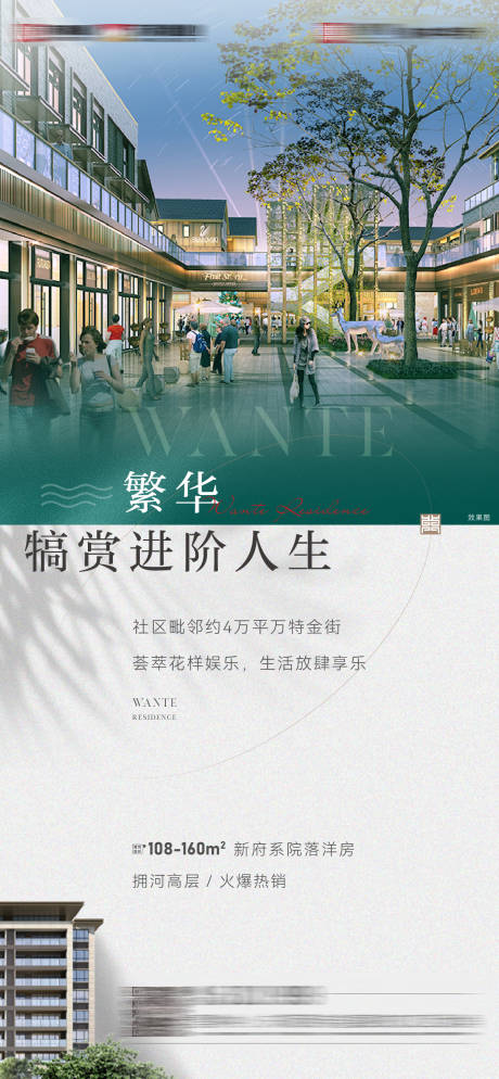 源文件下载【享设计】搜索编号：19090033858713094【房地产商业街价值点海报】