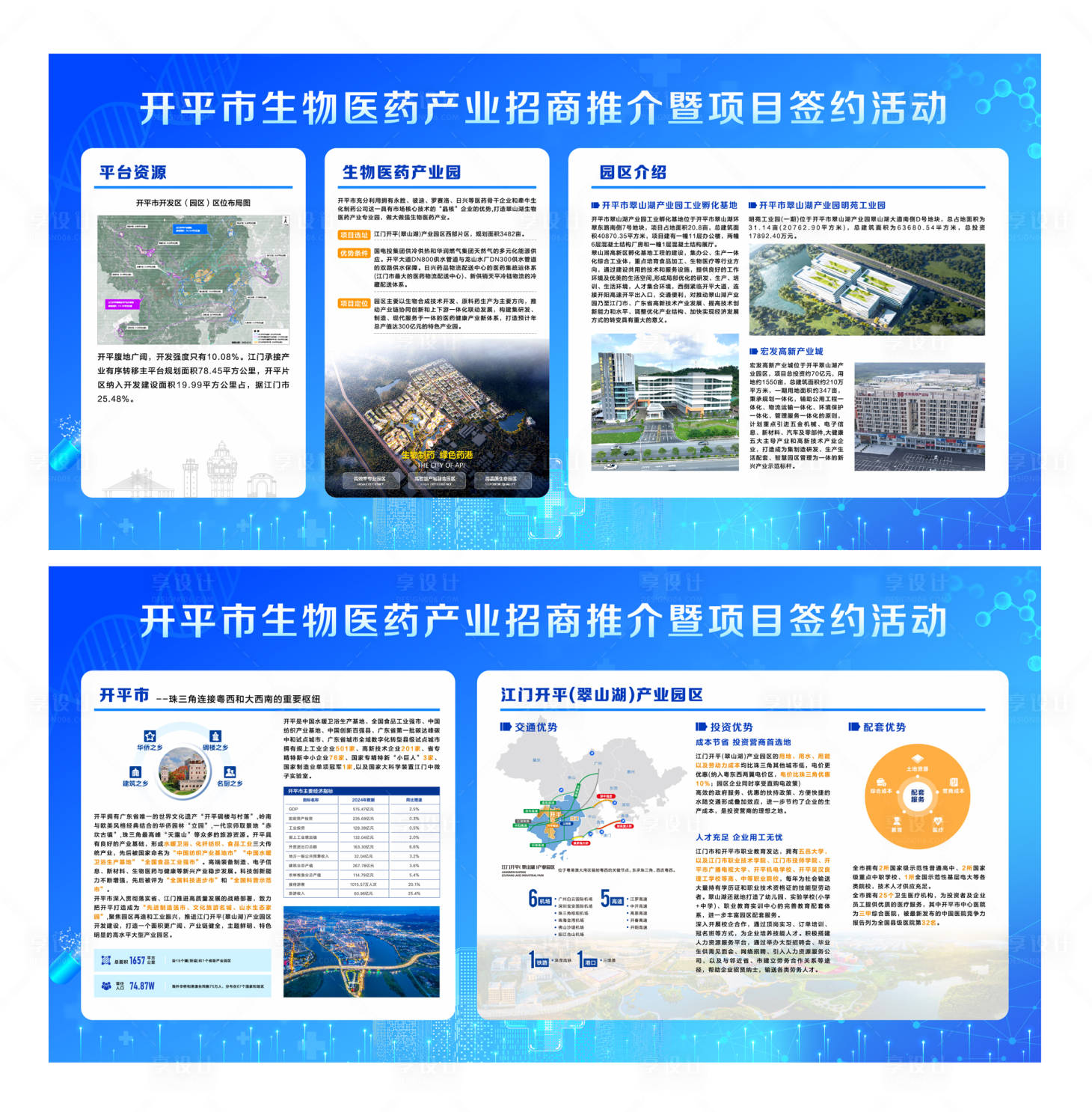 源文件下载【享设计】搜索编号：89040034146886377【蓝色生物医药招商推介会 】