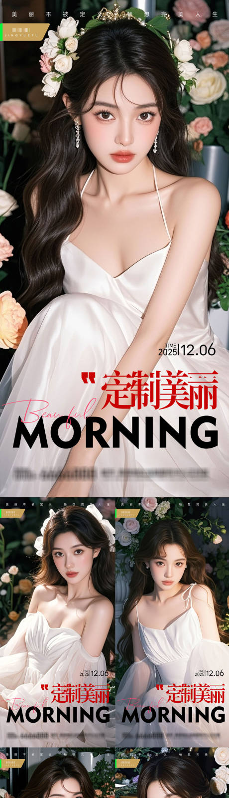 源文件下载【享设计】搜索编号：58210034090043640【医美早安系列海报】
