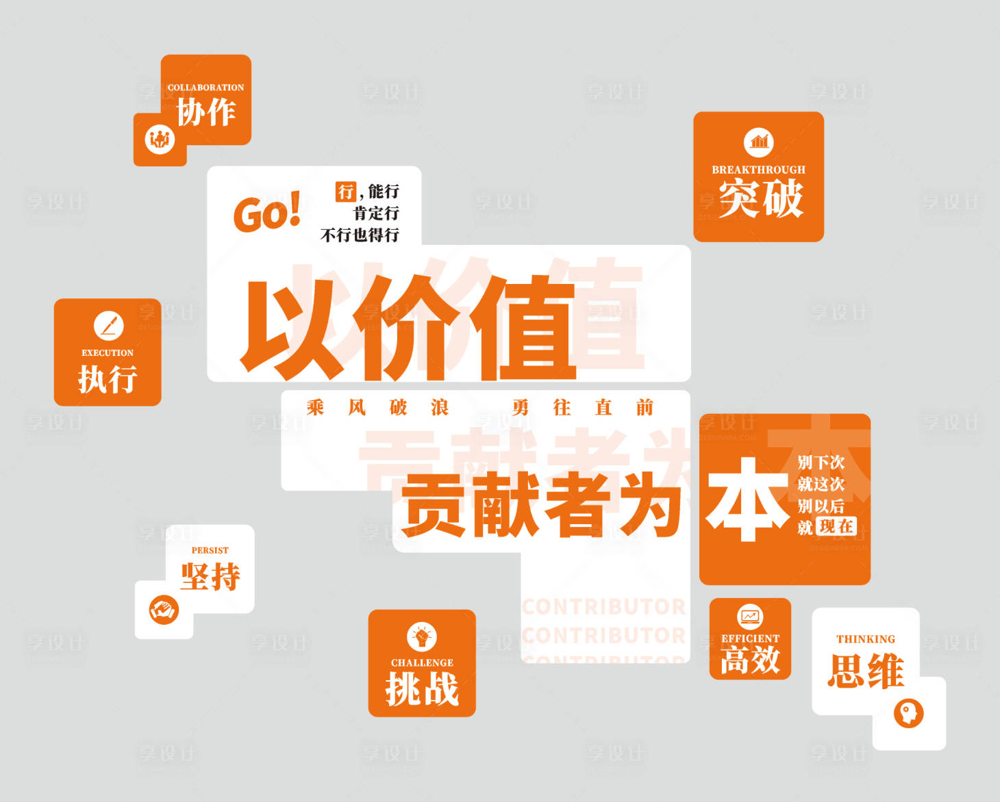 源文件下载【享设计】搜索编号：67510033995046115【企业创新发展文化墙】