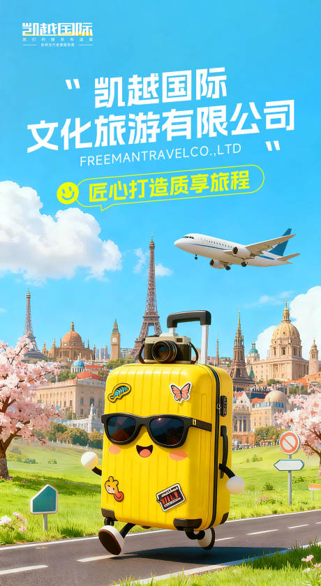 源文件下载【享设计】搜索编号：22040034032704000【航空飞机旅游海报】