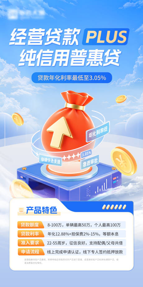 源文件下载【享设计】搜索编号：70080034105298403【金融贷款海报】