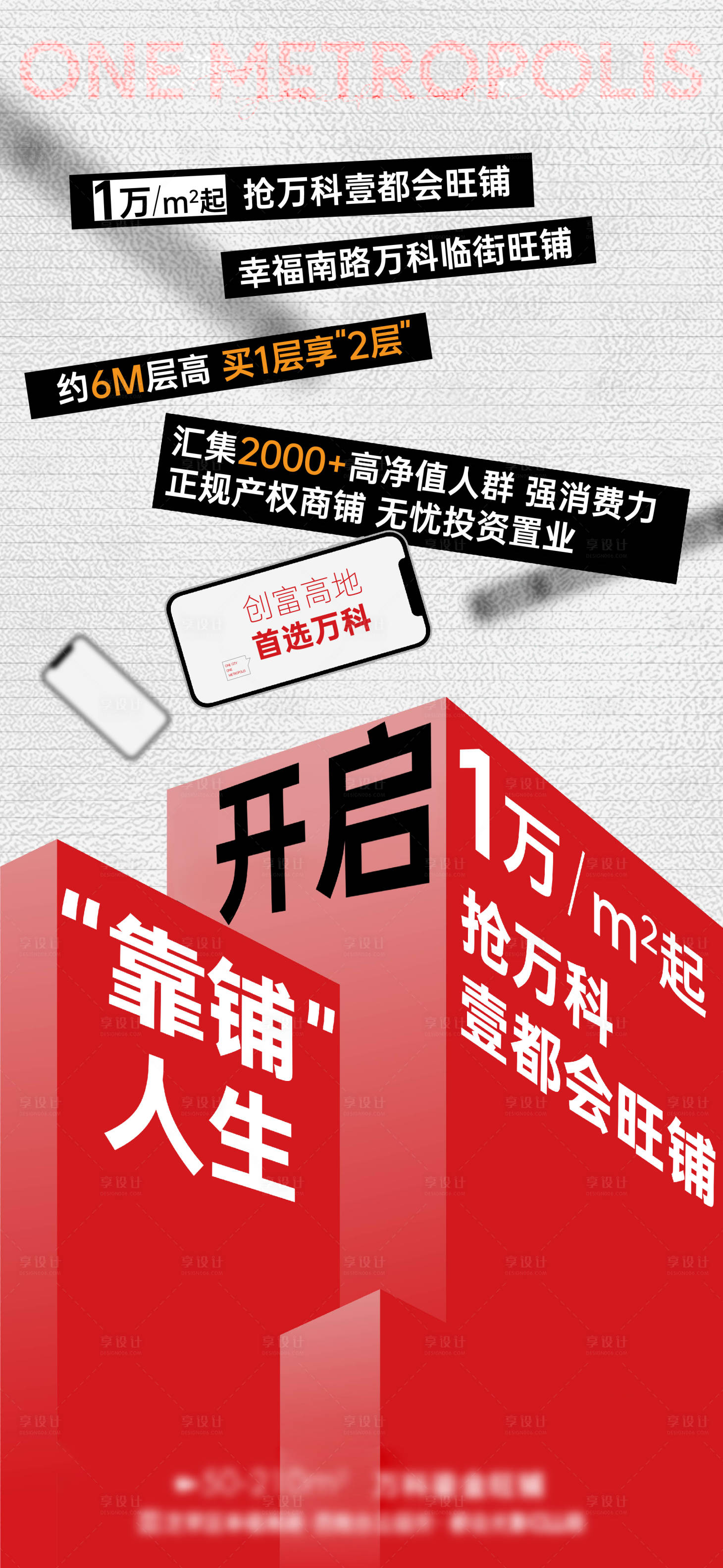 源文件下载【享设计】搜索编号：80840034726622917【地产商铺渠道大字报海报】