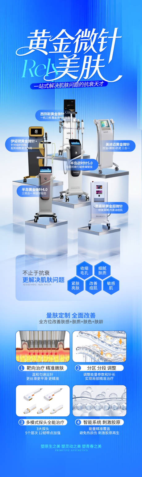 源文件下载【享设计】搜索编号：81150034612916499【医美黄金微针美肤长图】