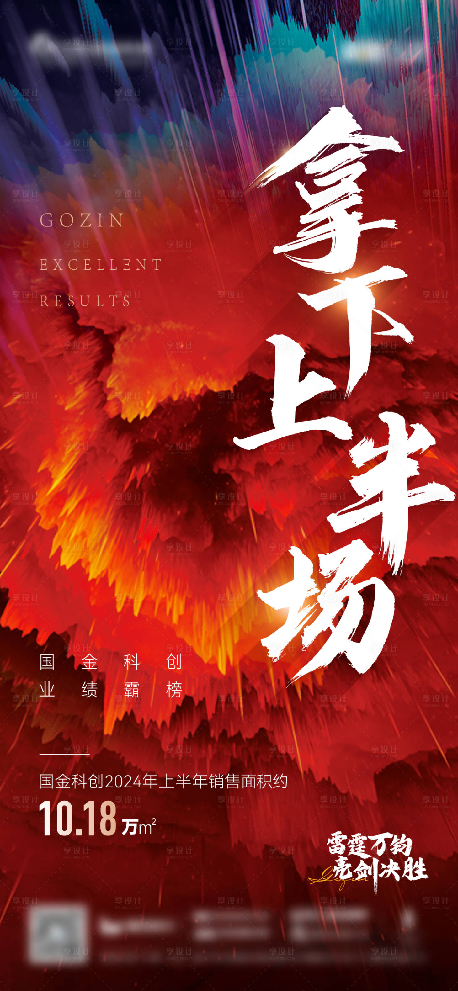 源文件下载【享设计】搜索编号：15320034754699121【地产年终年中业绩海报】