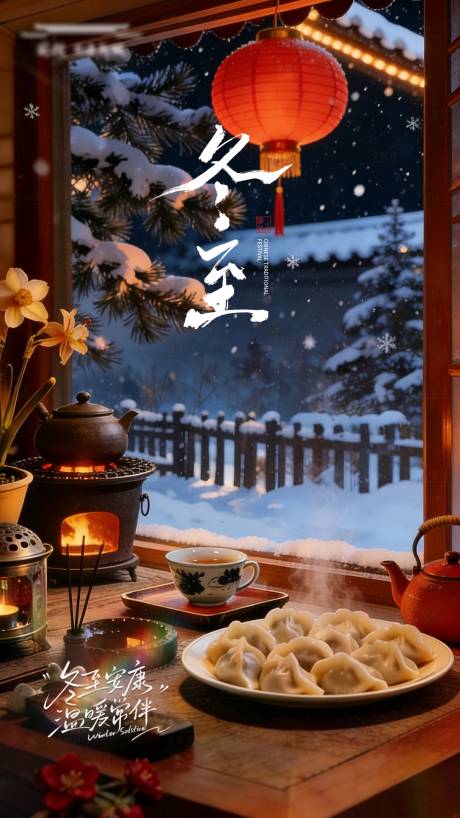 源文件下载【享设计】搜索编号：16520034548991811【冬至朋友圈海报 】