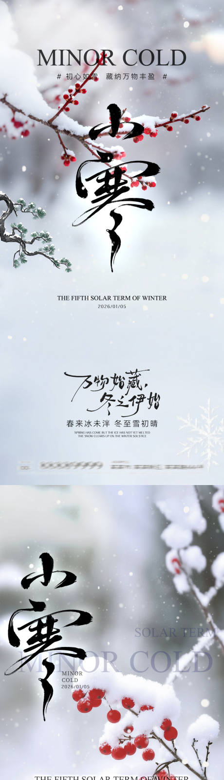 源文件下载【享设计】搜索编号：58250034781779980【小寒节气海报】