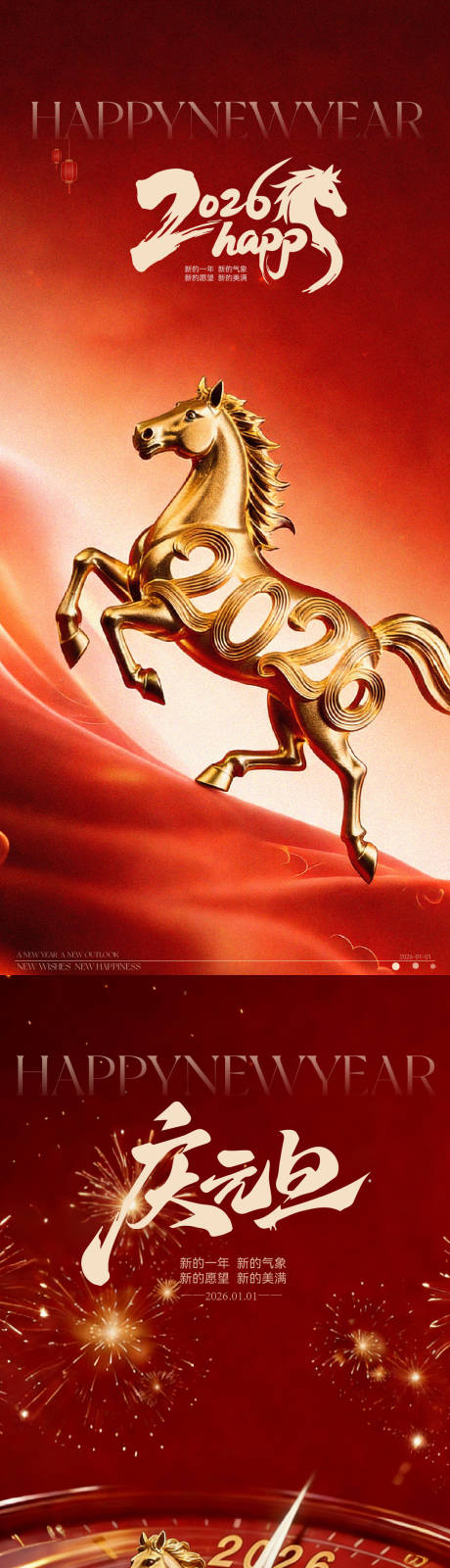 源文件下载【享设计】搜索编号：31180034692355189【元旦节新年2026通用海报】