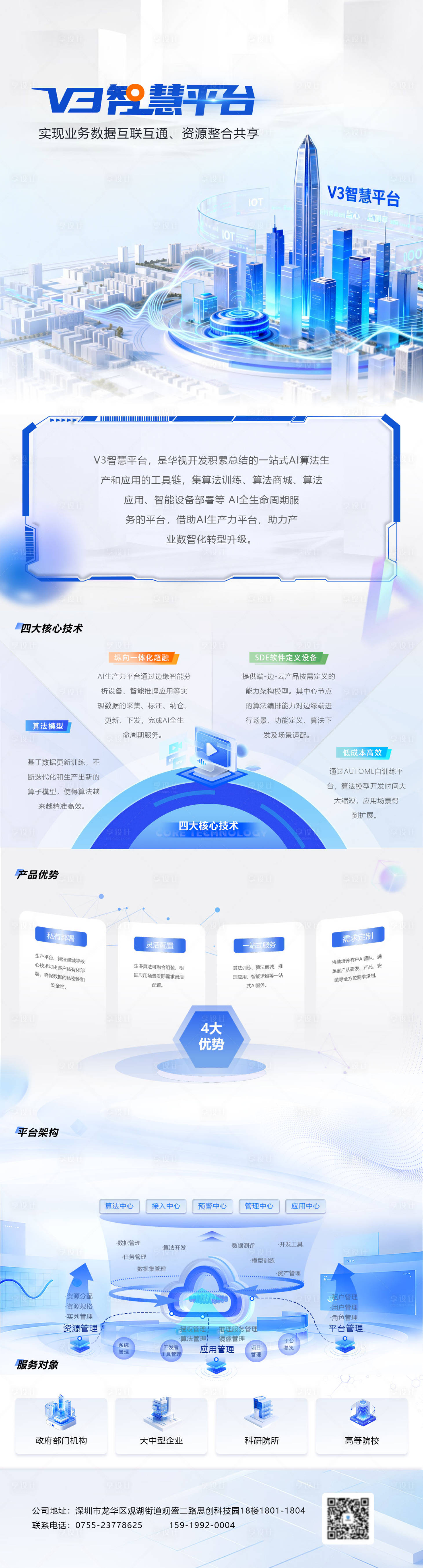 源文件下载【享设计】搜索编号：51230034614426947【AI科技蓝色人工智能智慧平台长图】