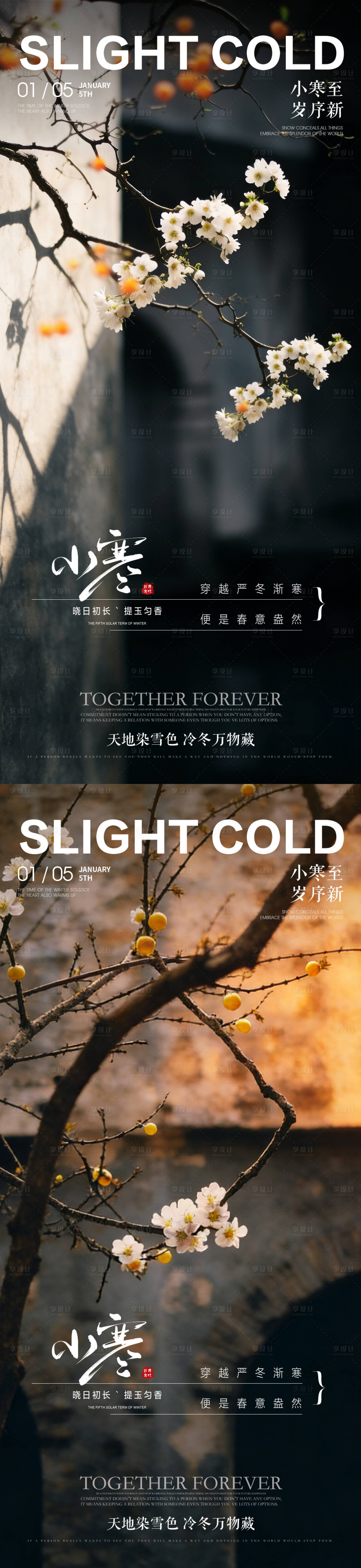 源文件下载【享设计】搜索编号：16130034693501036【小寒房地产风景系列海报】