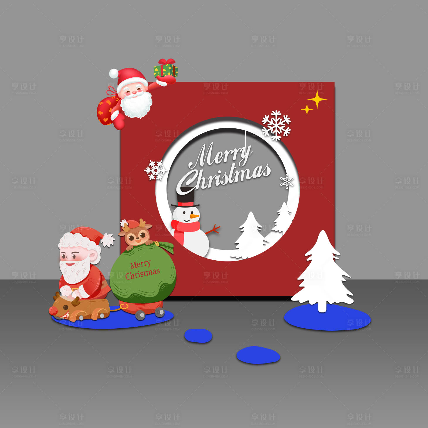 源文件下载【享设计】搜索编号：46920034348945050【可爱圣诞美陈】