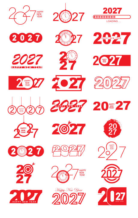 源文件下载【享设计】搜索编号：26610034529419602【2027标题数字合集设计】