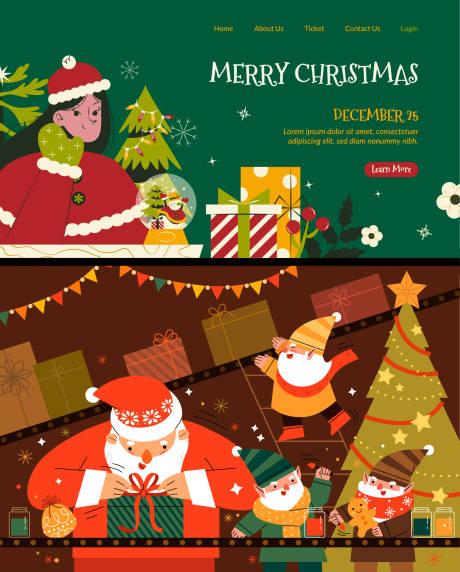 源文件下载【享设计】搜索编号：44610034543463461【圣诞节卡通商场活动背景板】