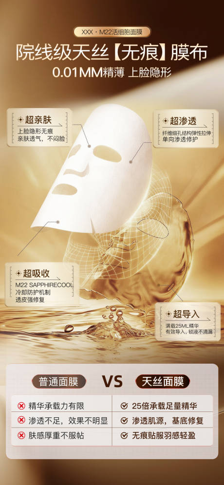 源文件下载【享设计】搜索编号：32500034563087040【活细胞面膜功效海报】