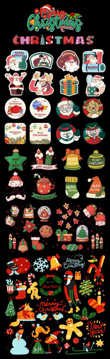 源文件下载【享设计】搜索编号：24160034585895277【圣诞手举牌贴纸】