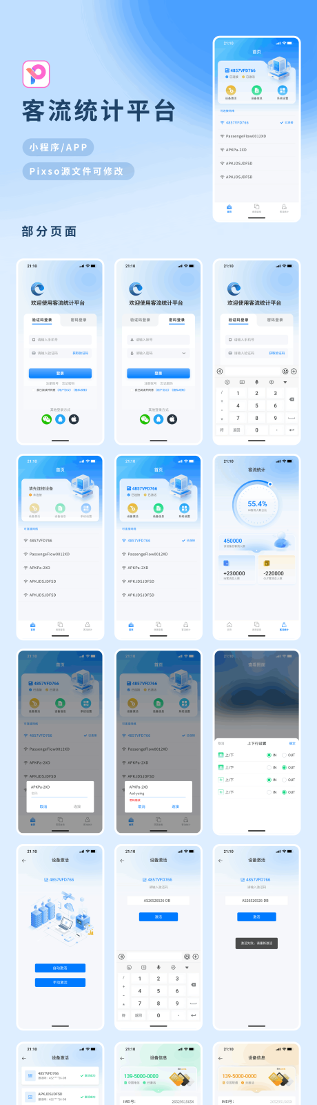 源文件下载【享设计】搜索编号：95820034716186954【客流统计平台APPUI设计】