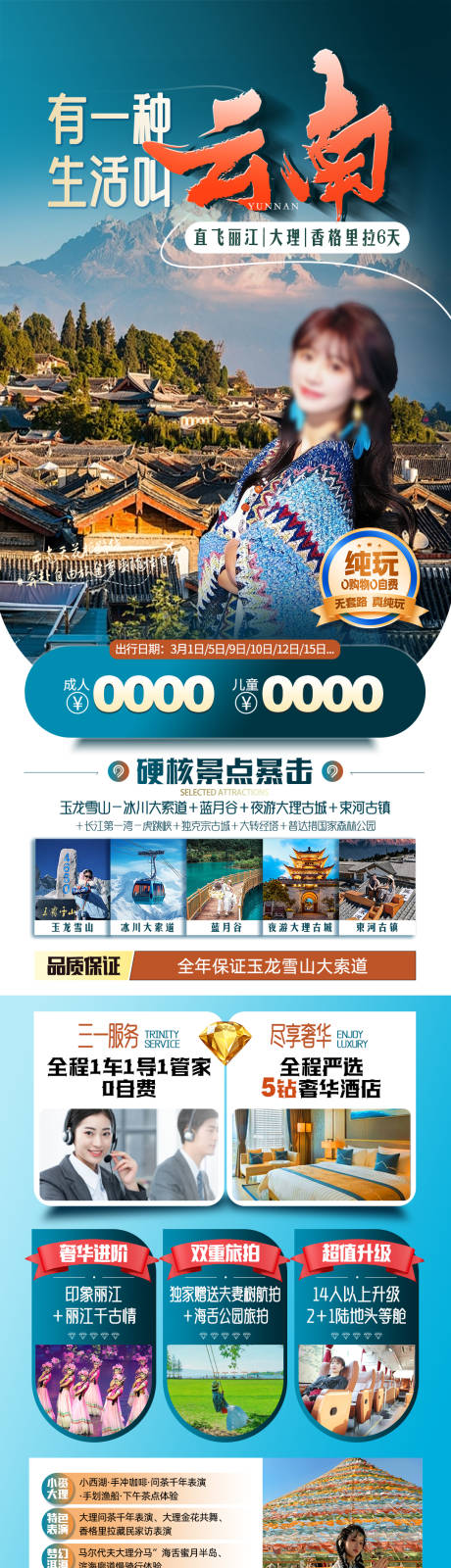 源文件下载【享设计】搜索编号：90550034790275568【云南旅游长图】