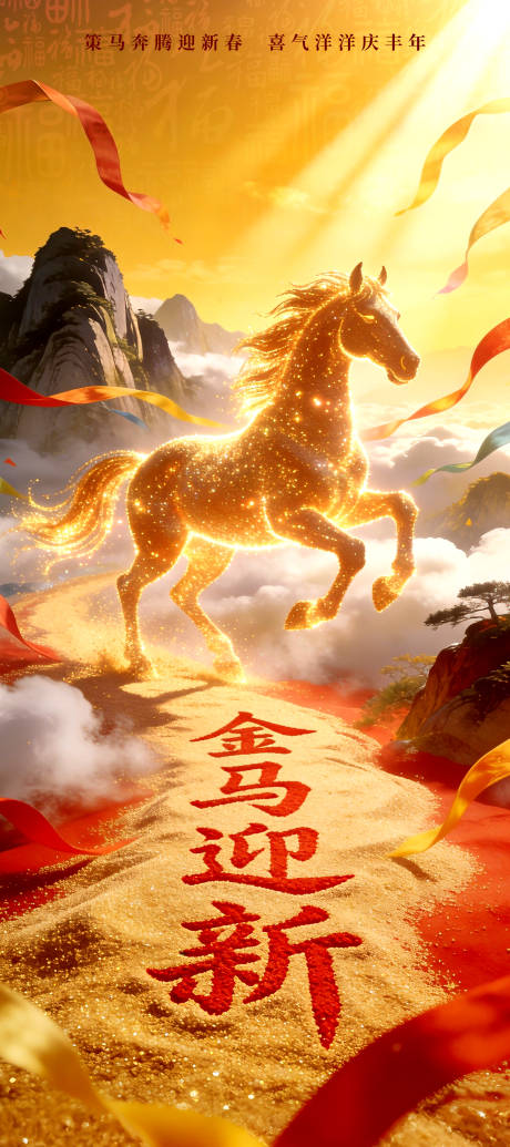 源文件下载【享设计】搜索编号：78960034770794676【马年海报】