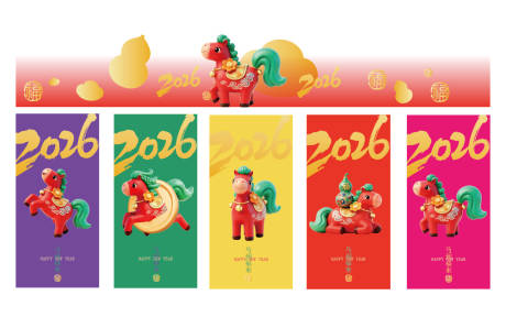 源文件下载【享设计】搜索编号：99180034693877519【2026马年春节物料设计】