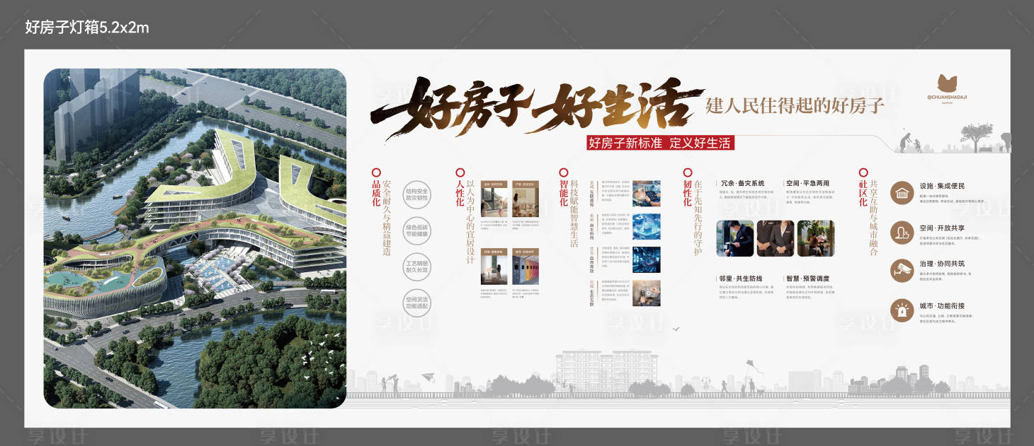 源文件下载【享设计】搜索编号：55960034535037062【好房子好生活品牌墙】