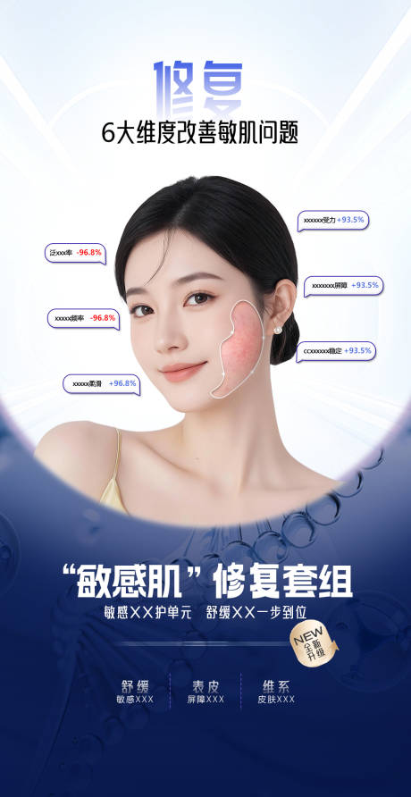 源文件下载【享设计】搜索编号：34680034494417114【医美敏感肌海报】