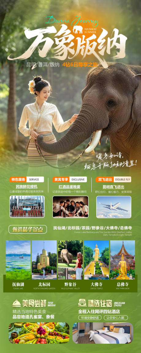 源文件下载【享设计】搜索编号：17430034499911848【版纳旅游海报】