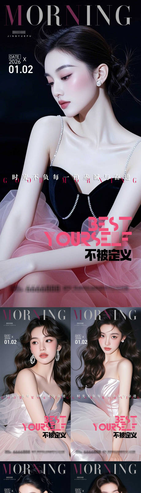 源文件下载【享设计】搜索编号：24400034468144724【医美早安系列海报】