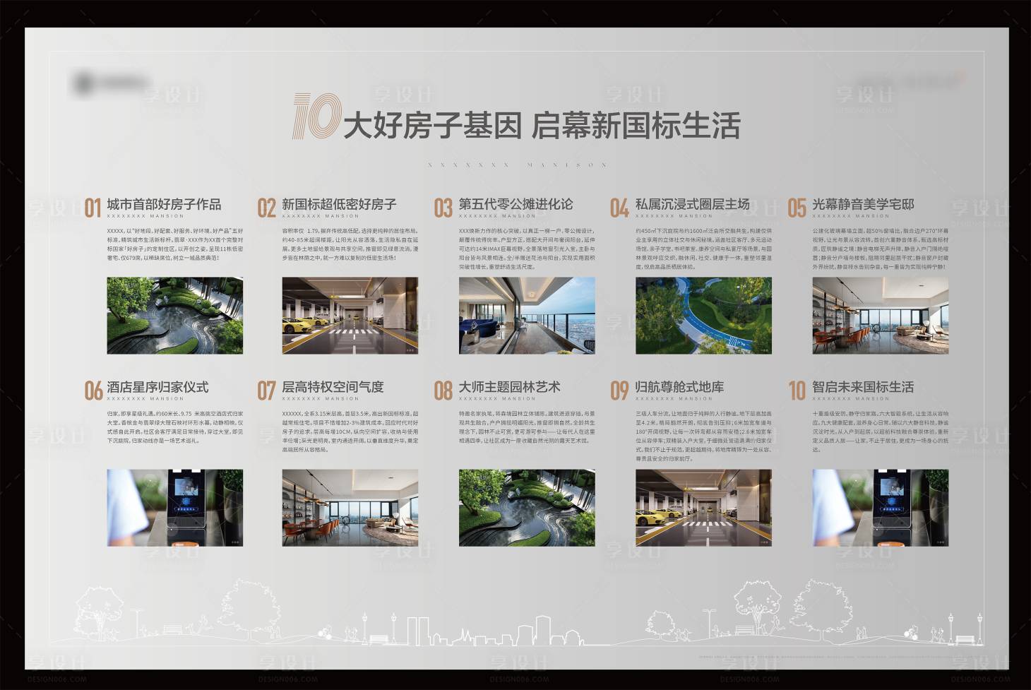 源文件下载【享设计】搜索编号：41560034638866413【地产十大价值点展板】