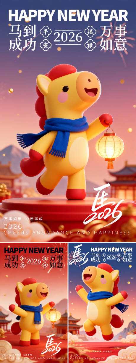 源文件下载【享设计】搜索编号：80380034524734269【马年海报】