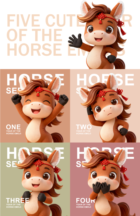 源文件下载【享设计】搜索编号：19840034341607511【马年ip形象表情】