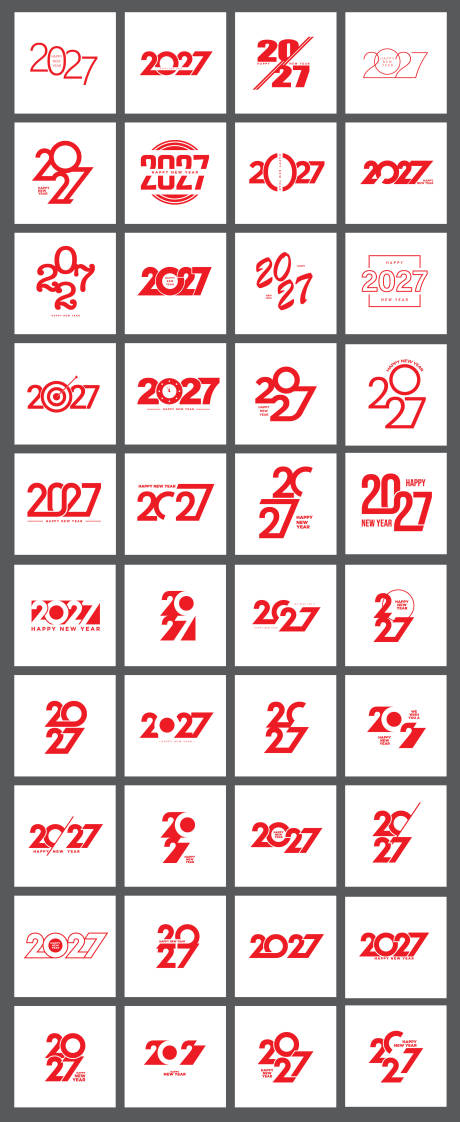 源文件下载【享设计】搜索编号：18240034529401687【2027标题数字合集设计】