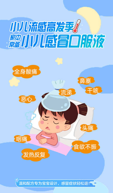 源文件下载【享设计】搜索编号：73580034332202906【小儿流感海报】