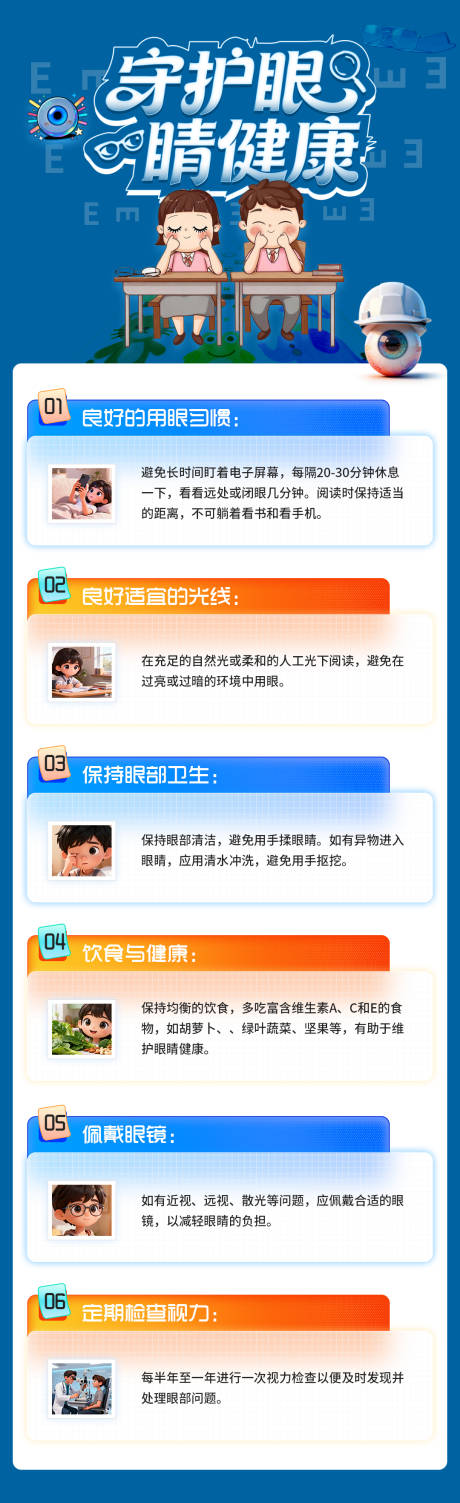 源文件下載【享設計】搜索編號：33950034437134040【科普守護眼睛健康海報】