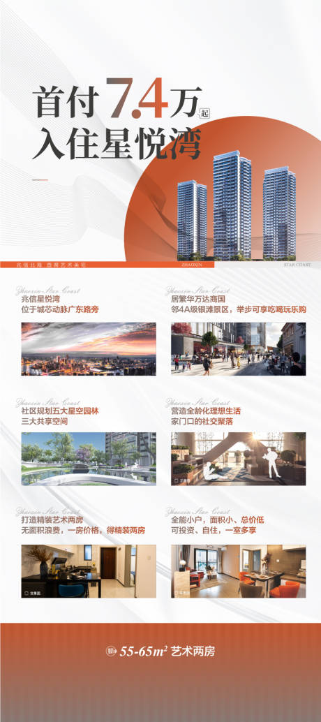 源文件下载【享设计】搜索编号：15880034353187201【首付7万入住星悦湾6大理由海报】