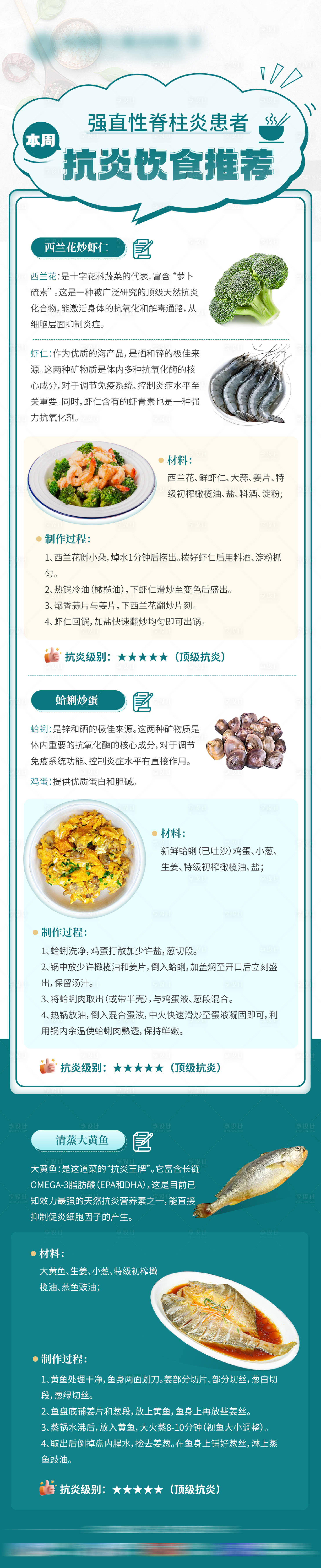 源文件下载【享设计】搜索编号：44830034554447594【医疗抗炎饮食推荐科普】