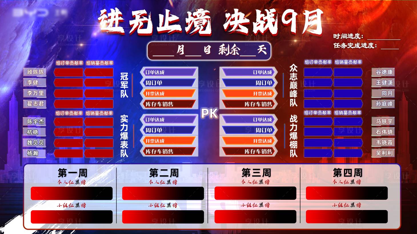 源文件下载【享设计】搜索编号：81380034645333094【红黑榜PK主视觉背景板】