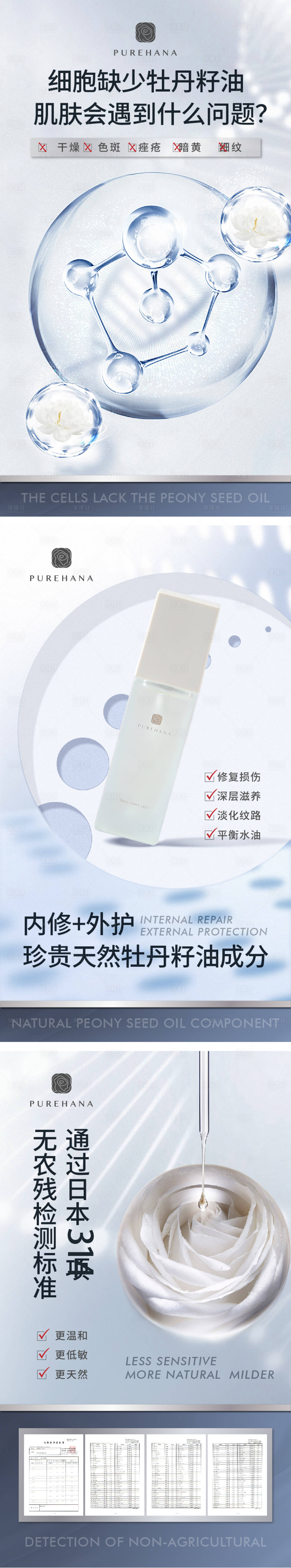 源文件下载【享设计】搜索编号：46580034641351325【化妆品牡丹精油科普海报】