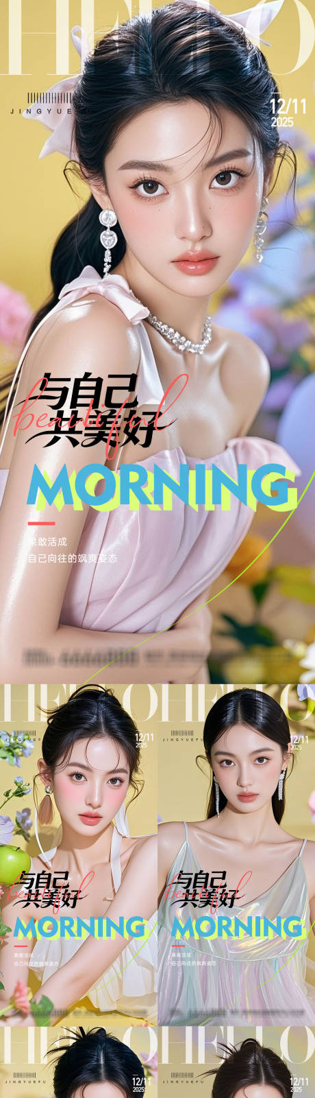 源文件下載【享設計】搜索編號：47670034284403628【醫美早安系列海報】