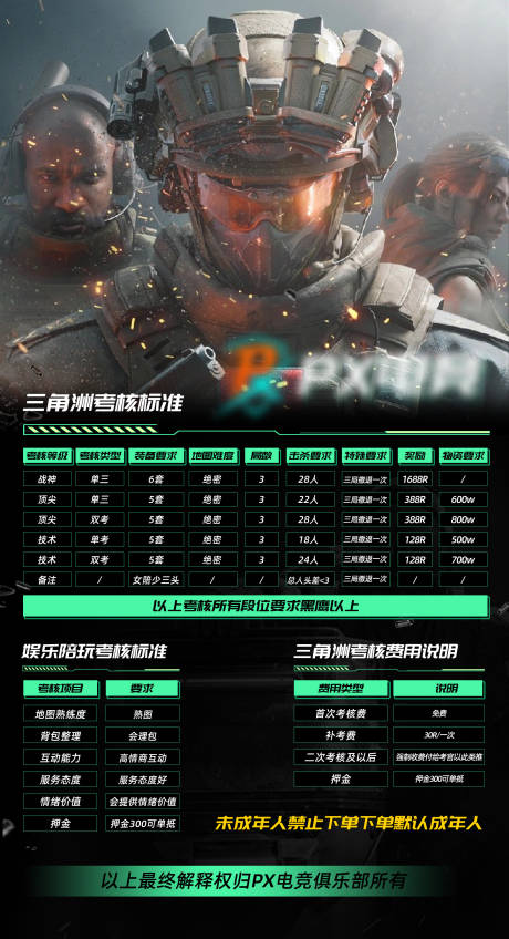 源文件下载【享设计】搜索编号：80120034613609823【三角洲游戏电竞价格海报】