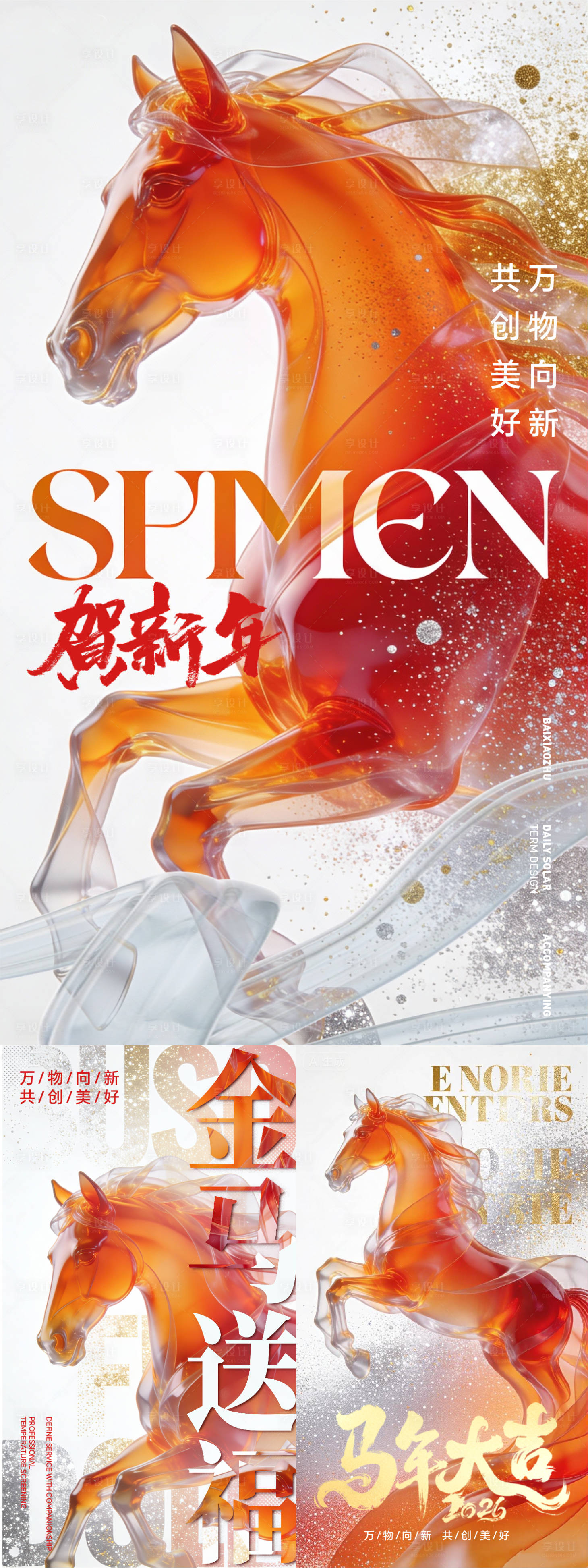 源文件下载【享设计】搜索编号：66370034777203131【马年 】