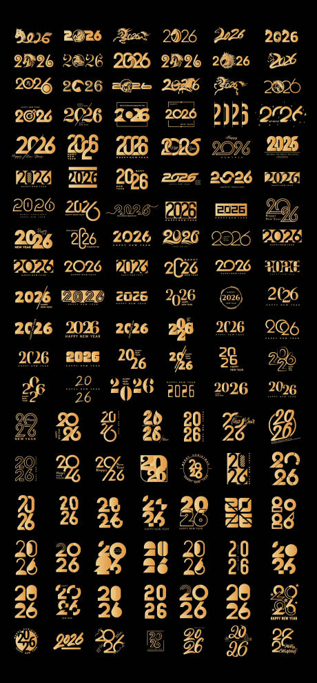 源文件下载【享设计】搜索编号：11900034617297210【2026标题数字合集设计】