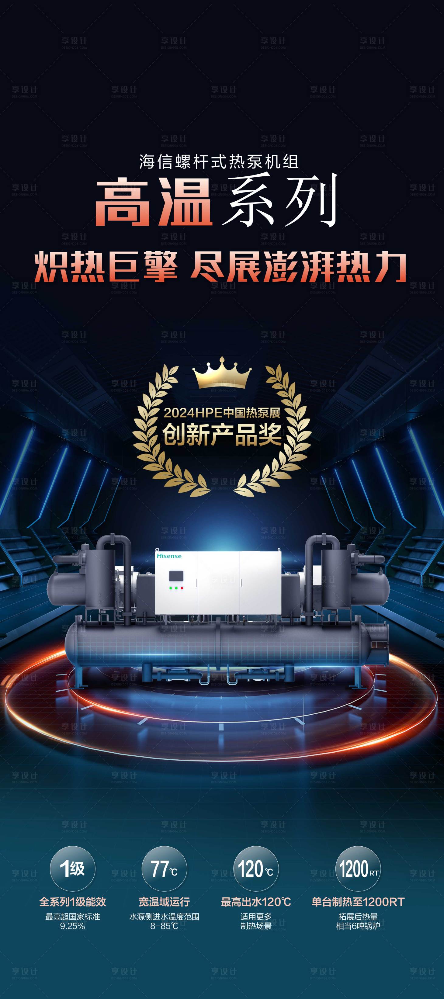 源文件下载【享设计】搜索编号：84390034590479884【家电液压热泵展架  】