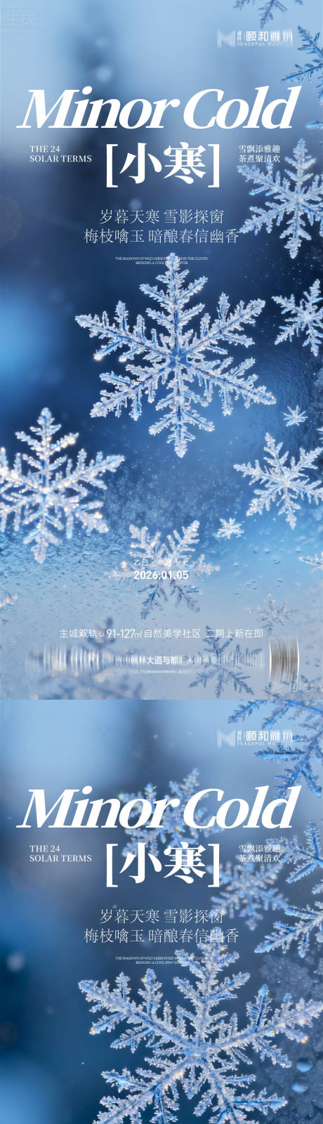 源文件下载【享设计】搜索编号：97180034771917016【小寒海报】