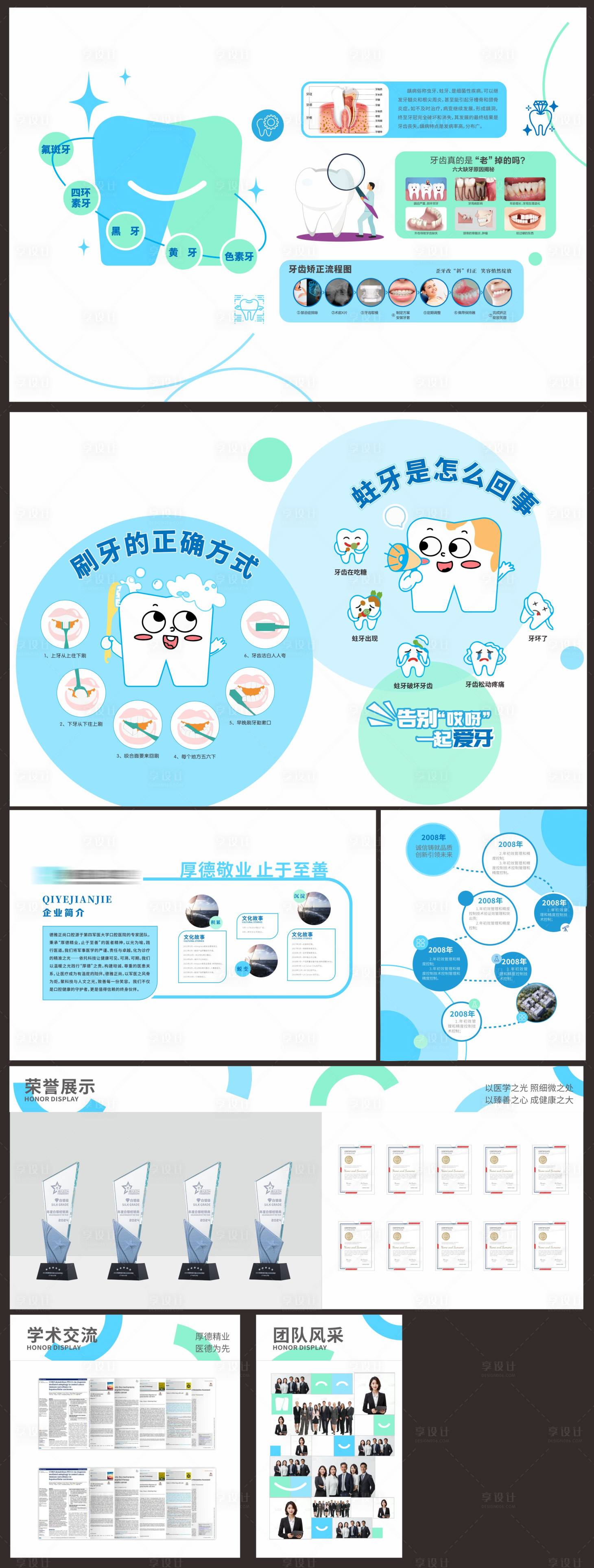 源文件下载【享设计】搜索编号：72260034732283518【牙医文化墙】