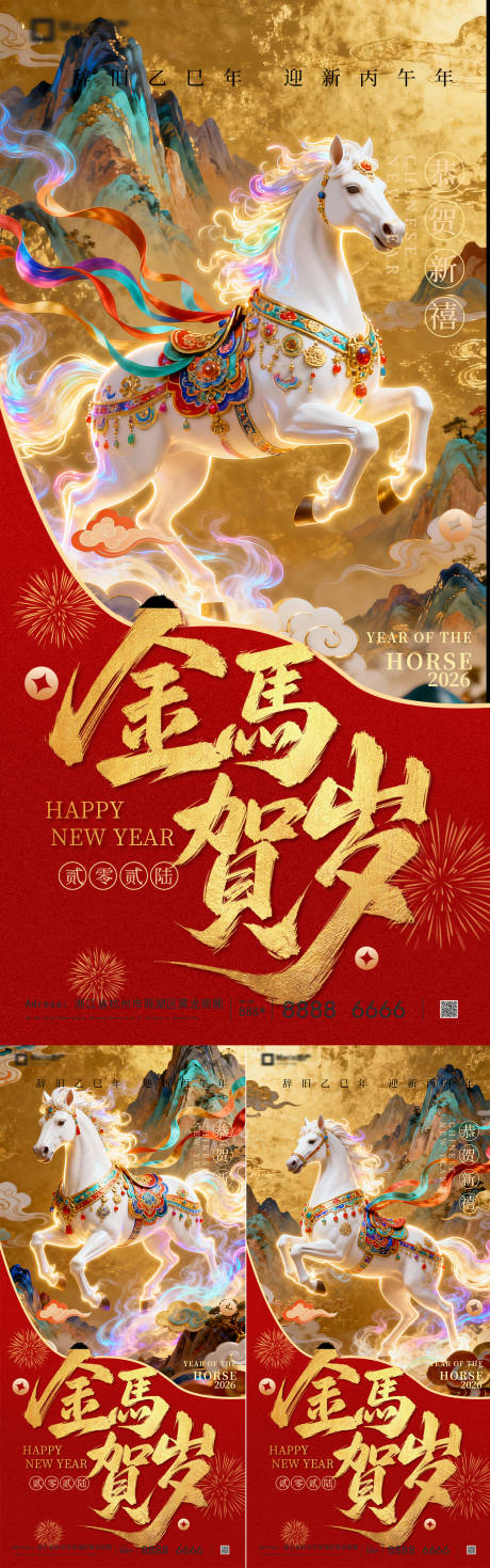 源文件下载【享设计】搜索编号：13740034398024298【2026马年除夕春节新年系列】