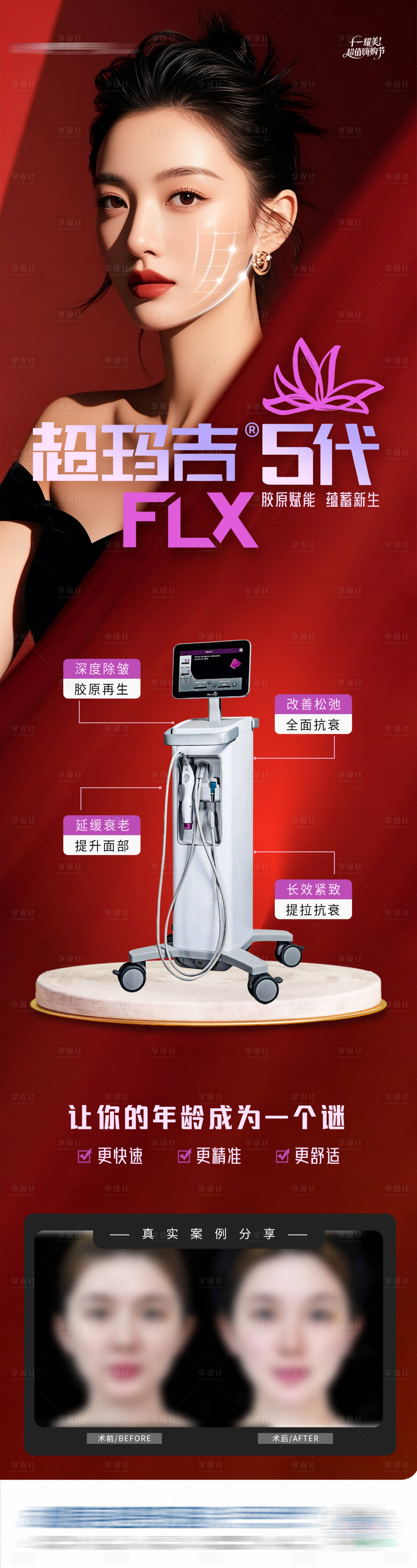 源文件下载【享设计】搜索编号：17000034318641630【医美热玛吉5代仪器抗衰创意】