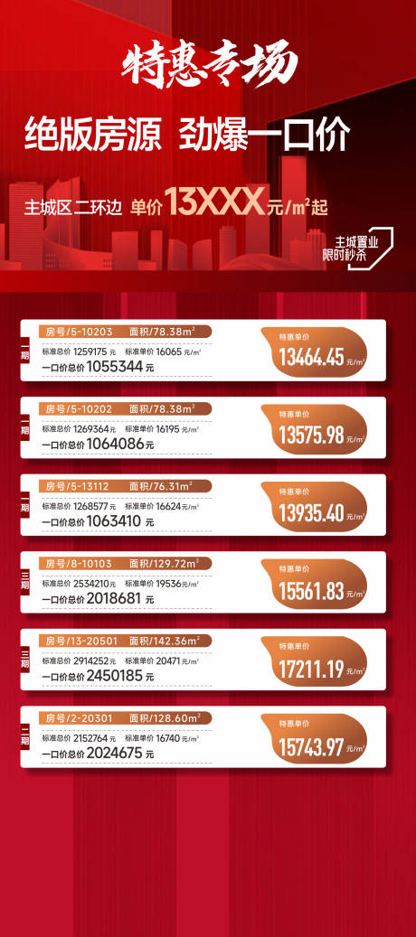 源文件下载【享设计】搜索编号：37190034768608095【特惠房源房产促销展架】